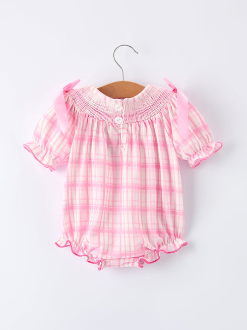 valentines-day-pink-plaid-smocked-heart-embroidery-girls-romper-rylee-faith-designs-Sophia's Style-2