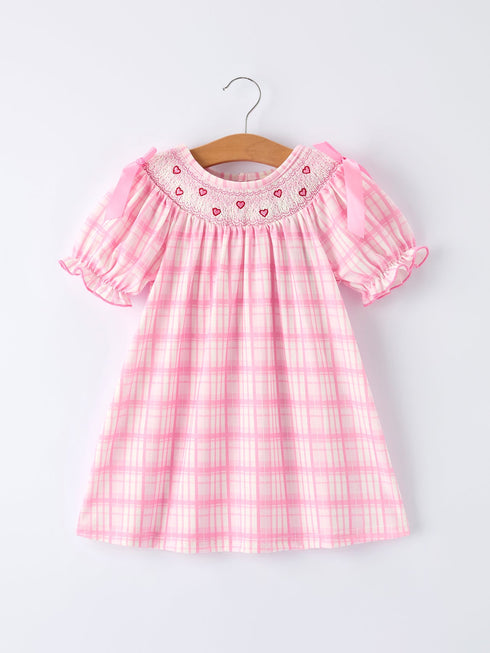valentines-day-pink-plaid-smocked-heart-embroidery-girls-dress-rylee-faith-designs-Sophia's StyleDress-1