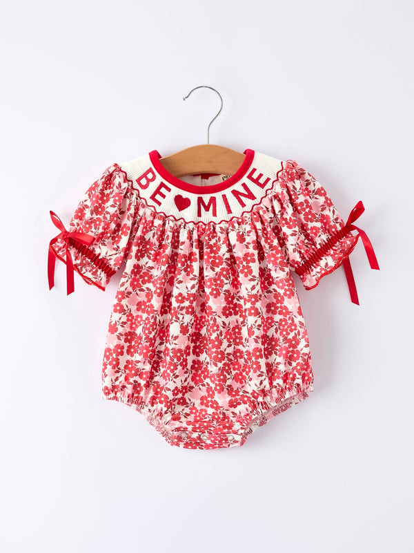 valentines-day-be-❤-mine-embroidered-floral-girls-romper-rylee-faith-designs-Sophia's StyleRomper-1