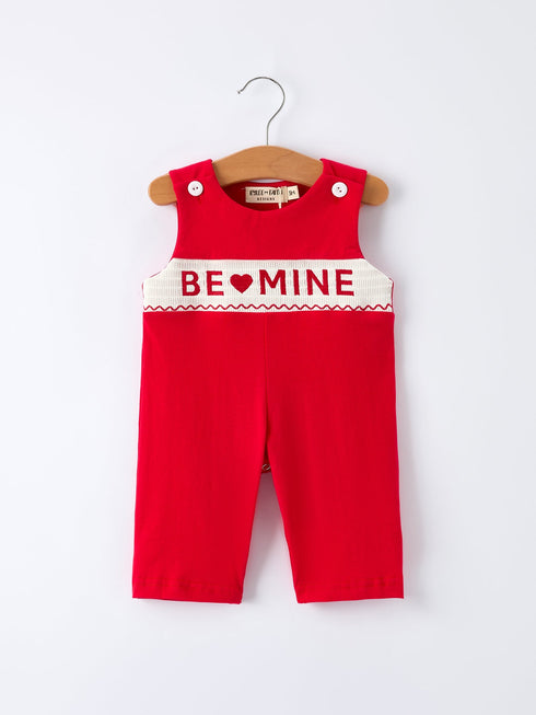 valentines-day-be-❤-mine-embroidered-boys-romper-rylee-faith-designs-Sophia's StyleRomper-1