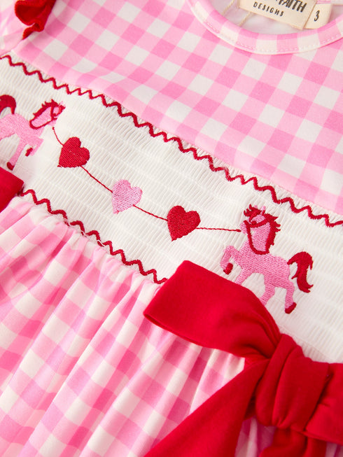 valentine-pink-plaid-girls-dress-with-horse-heart-smocking-embroidery-Sophia's Style--4