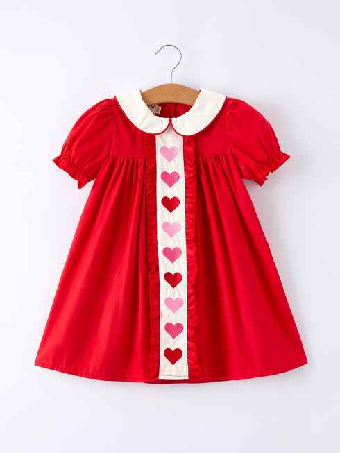 red-ruffle-heart-embroidered-girls-dress-valentine-style-rylee-faith-designs-Sophia's StyleDress-1