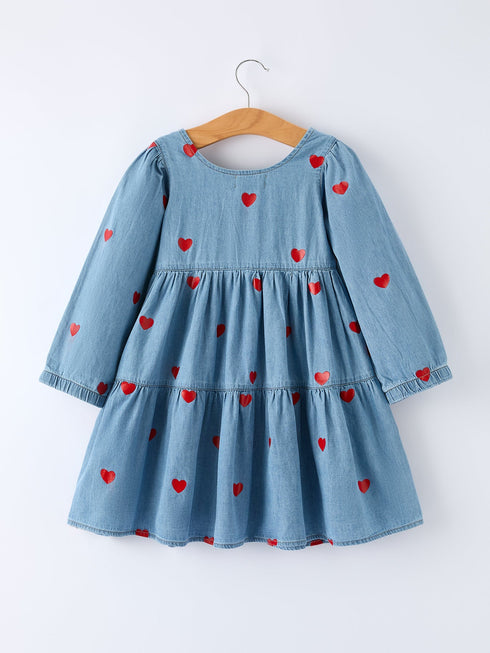 denim-heart-dress-for-girls-long-sleeve-valentine-outfit-rylee-faith-designs-Sophia's Style-2