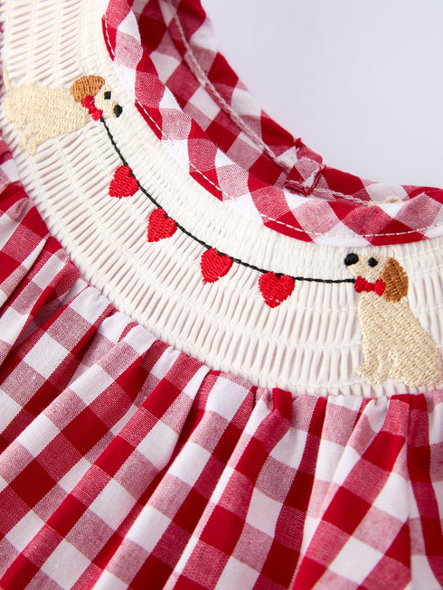 valentine-red-plaid-romper-with-smocked-heart-dog-detail-and-bows-rylee-faith-designs-Sophia's Style-3