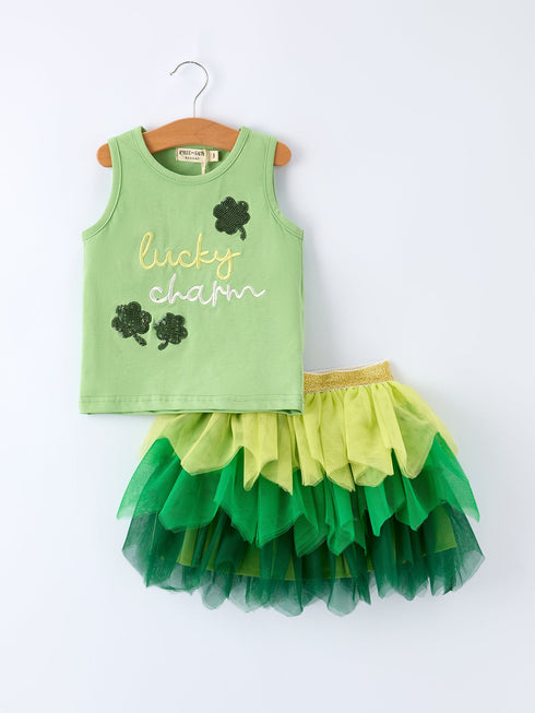 st-patricks-day-lucky-charm-green-tutu-skirt-set-Sophia's Style-Outfit-1