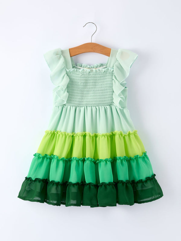 st-patricks-day-ombre-ruffle-dress-for-girls-green-gradient-layers-Sophia's Style-Dress-1