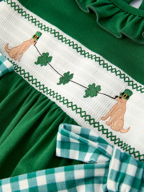 girls-st-patrick-s-day-shamrock-puppy-smocked-dress-Sophia's Style--4