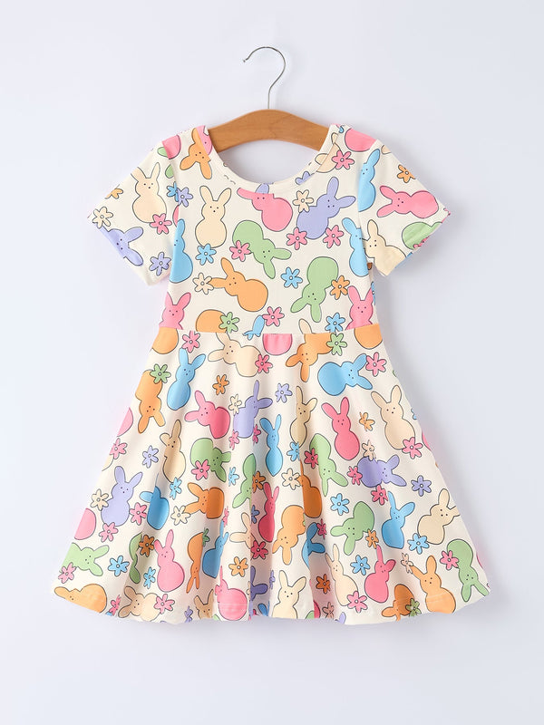 easter-colorful-bunny-girls-twirl-short-sleeved-dress-Sophia's Style-Dress-1