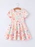 easter-egg-bow-print-girls-short-sleeve-dress-Sophia's Style-Dress-1