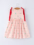 spring-pink-floral-bow-smocked-girl-dress-Sophia's Style-2
