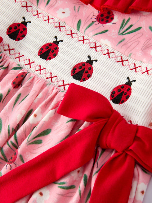 spring-ladybug-smocked-embroidered-girls-dress-Sophia's Style-4