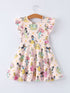 summer-pattern-ruffle-sleeve-girls-dress-Sophia's Style-2