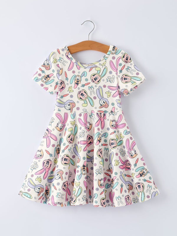 easter-pastel-character-pattern-short-sleeve-girls-dress-Sophia's Style-Dress-1