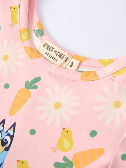easter-character-print-short-sleeved-dress-Sophia's Style--3