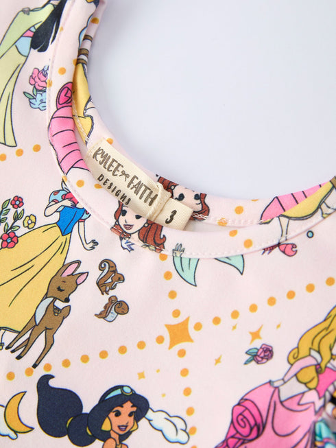 summer-pattern-ruffle-sleeve-girls-dress-Sophia's Style-3