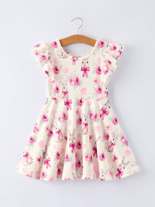easter-pink-bow-bunny-and-rose-print-girls-dress-Sophia's Style-Dress-1