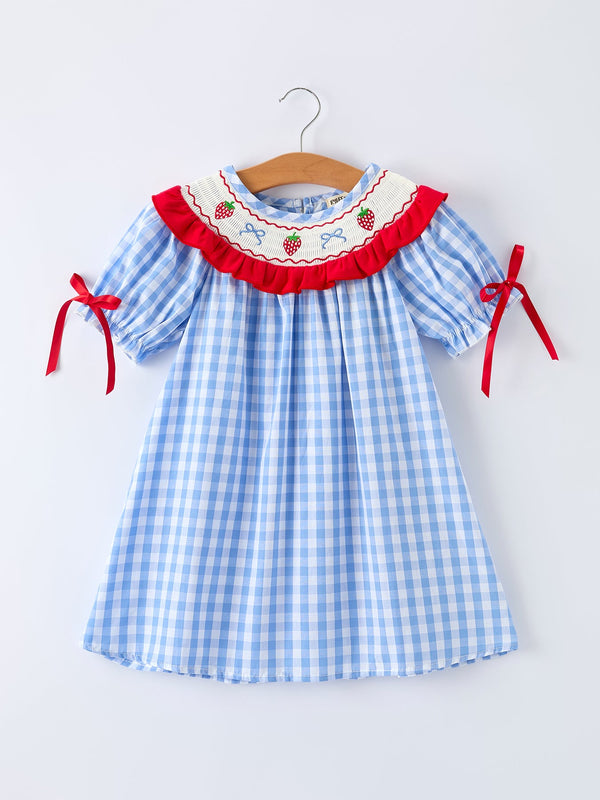 girls-summer-strawberry-bow-embroidered-smocked-dress-sophias-styleDress-1