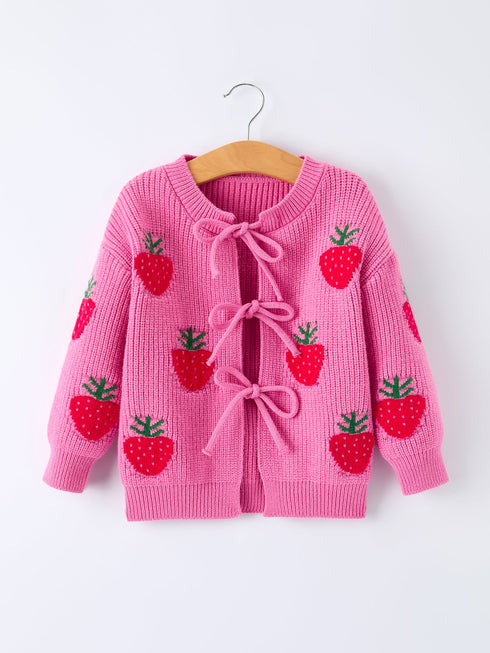 girls-valentines-day-strawberry-cardigan-sweater-Sophia's StyleTop-1
