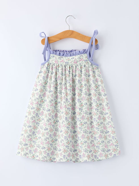preorder-spring-purple-floral-embroidered-smocked-bow-girl-dress-Sophia's Style-2