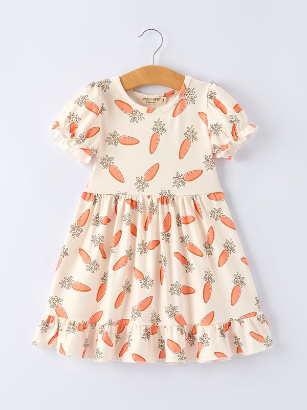 easter-carrot-print-girls-ruffle-hem-dress-Sophia's Style-Dress-1