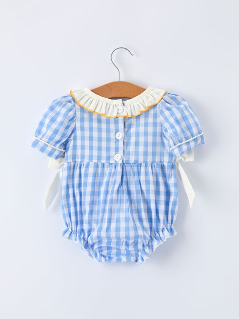 spring-daisy-bow-smocked-baby-girl-romper-Sophia's Style-2