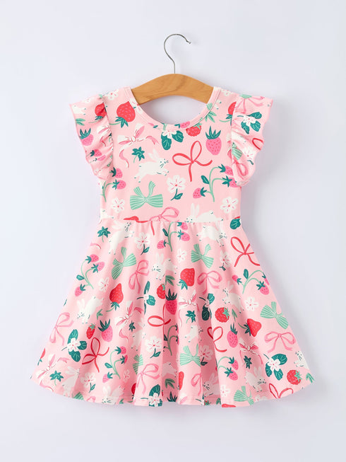 easter-strawberry-bunny-bow-print-girls-dress-Sophia's Style--2