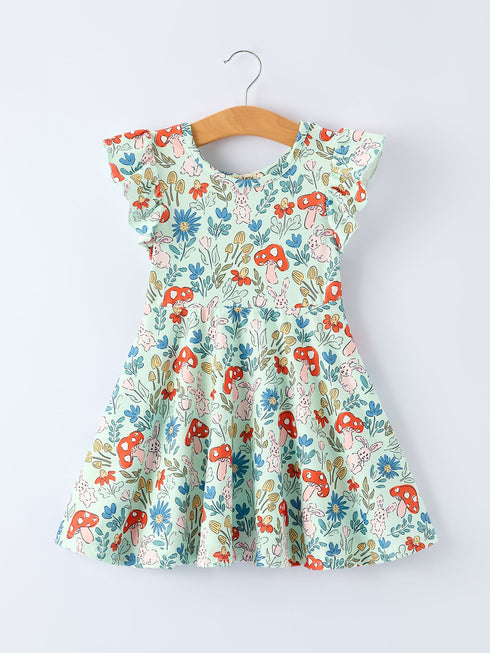 easter-bunny-and-mushroom-print-girls-dress-Sophia's Style-Dress-1
