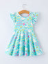aqua-spring-chicken-floral-farm-print-girls-dress-Sophia's Style-2