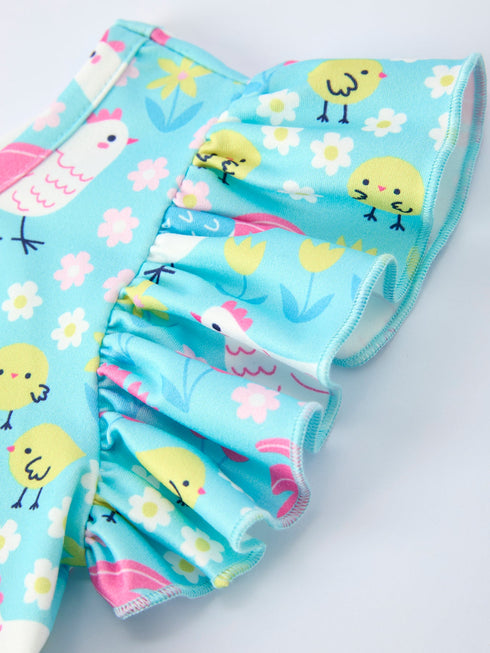 aqua-spring-chicken-floral-farm-print-girls-dress-Sophia's Style-4