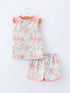 girls-pink-floral-sleeveless-vest-top-and-shorts-set-Sophia's Style-2