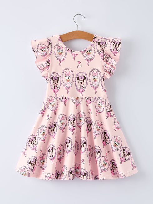 pink-character-mirror-bow-print-girls-dress-Sophia's Style--2