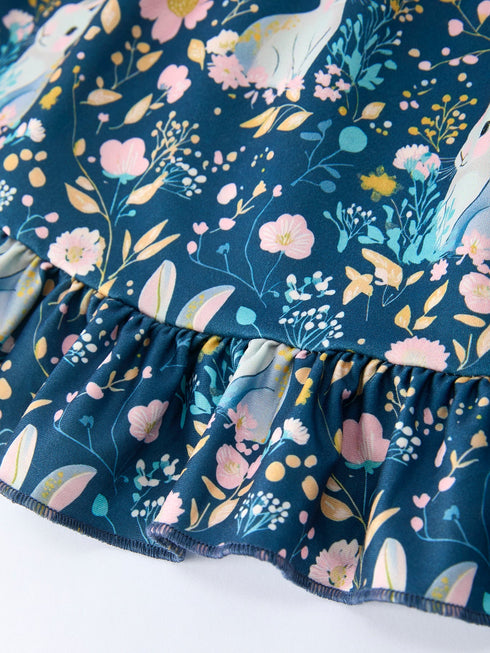 teal-bunny-garden-ruffle-sleeve-girls-dress-Sophia's Style--5