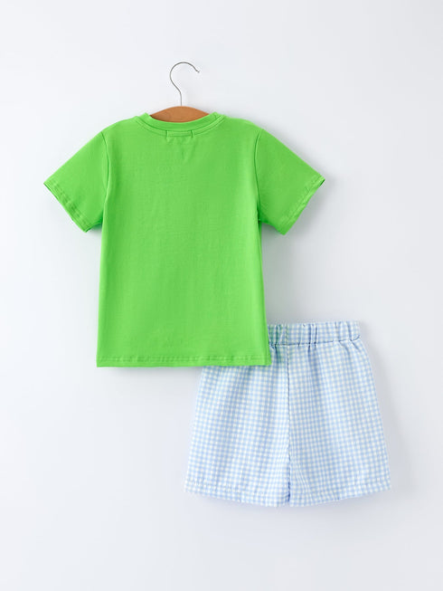 toddler-boys-summer-crocodile-embroidered-plaid-shorts-set-Sophia's Style-2