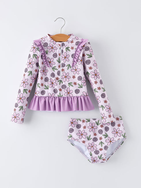 summer-purple-floral-long-sleeve-girl-swimwear-set-sophias-styleSwimsuit-1