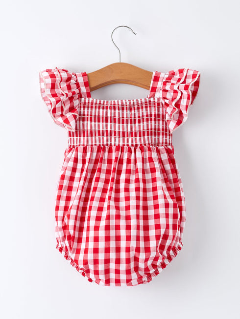 summer-plaid-smocked-ruffle-girl-romper-sibling-outfits-Sophia's Style-3