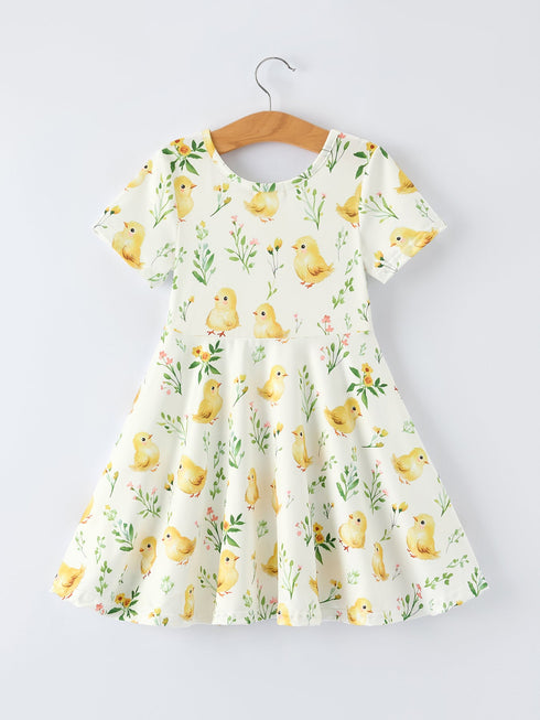 easter-chick-floral-girls-twirl-short-sleeve-dress-sophias-style-2
