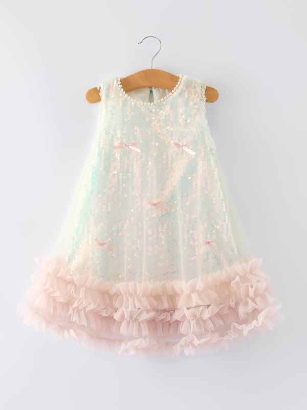 iridescent-sequin-bow-ruffle-tulle-girls-dress-Sophia's StyleDress-1