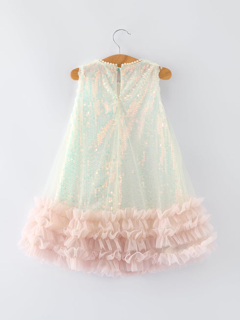 iridescent-sequin-bow-ruffle-tulle-girls-dress-Sophia's Style-2