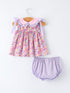 preorder-spring-purple-floral-bow-ruffle-girl-bloomer-set-Sophia's Style-2