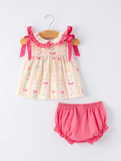 spring-floral-bow-ruffle-girl-bloomer-set-Sophia's Style-2