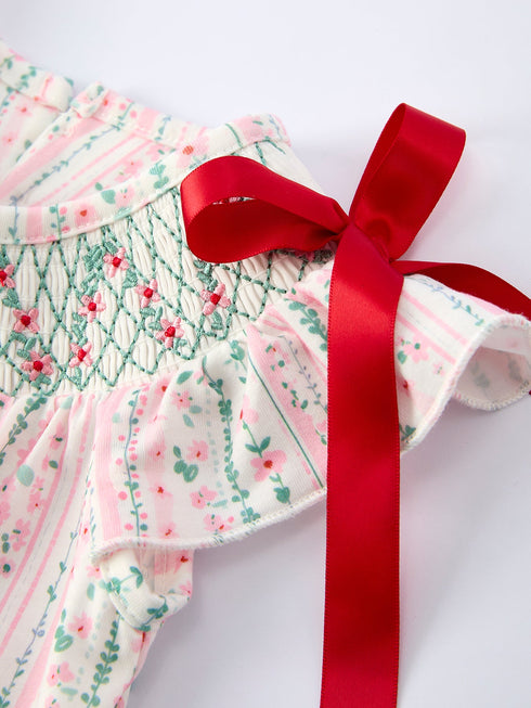 pink-spring-floral-smocked-baby-girl-romper-Sophia's Style-3