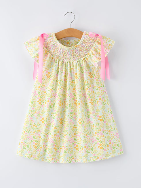 spring-floral-smocked-girl-dress-Sophia's StyleDress-1
