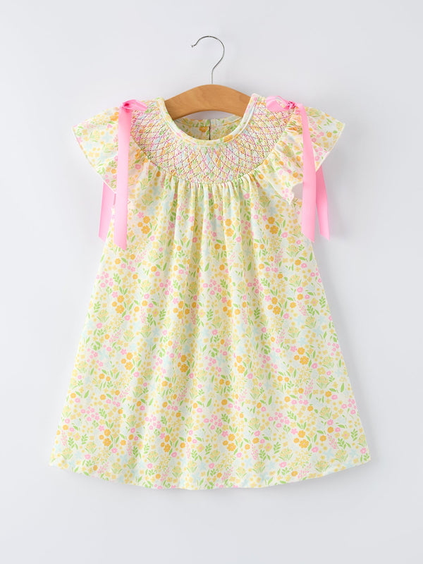 spring-floral-smocked-girl-dress-Sophia's StyleDress-1
