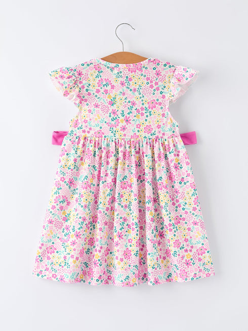 easter-colorful-floral-bunny-bow-smocking-embroidery-girl-dress-Sophia's Style-2