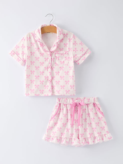 mommy-me-pink-bow-print-ruffle-pajama-set-sophias-style-3