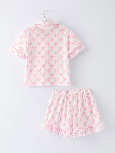 mommy-me-pink-bow-print-ruffle-pajama-set-sophias-style-4
