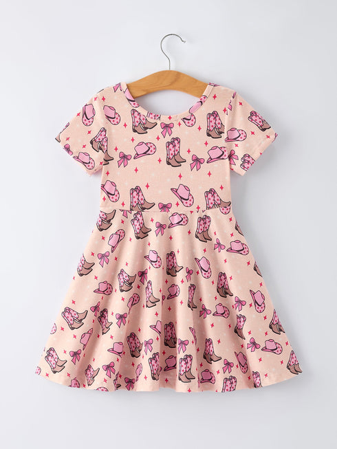 western-print-girl-short-sleeve-dress-sophias-style-2
