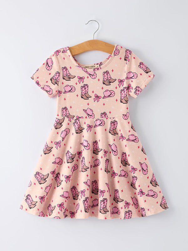 western-print-girl-short-sleeve-dress-sophias-styleDress-1