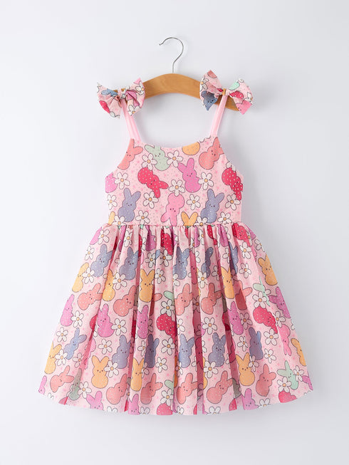 easter-bunny-print-girl-tulle-dress-Sophia's StyleDress-1