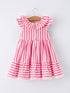 spring-pink-striped-ruffled-girls-dress-with-hat-Sophia's Style-3